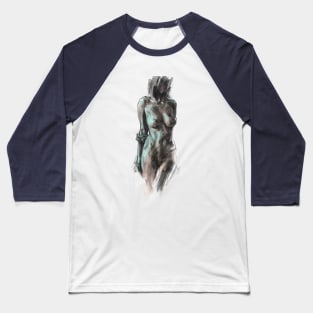 Illustration of a naked girl. Baseball T-Shirt